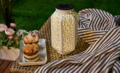 Solar-Tischleuchte, Orient Weiß