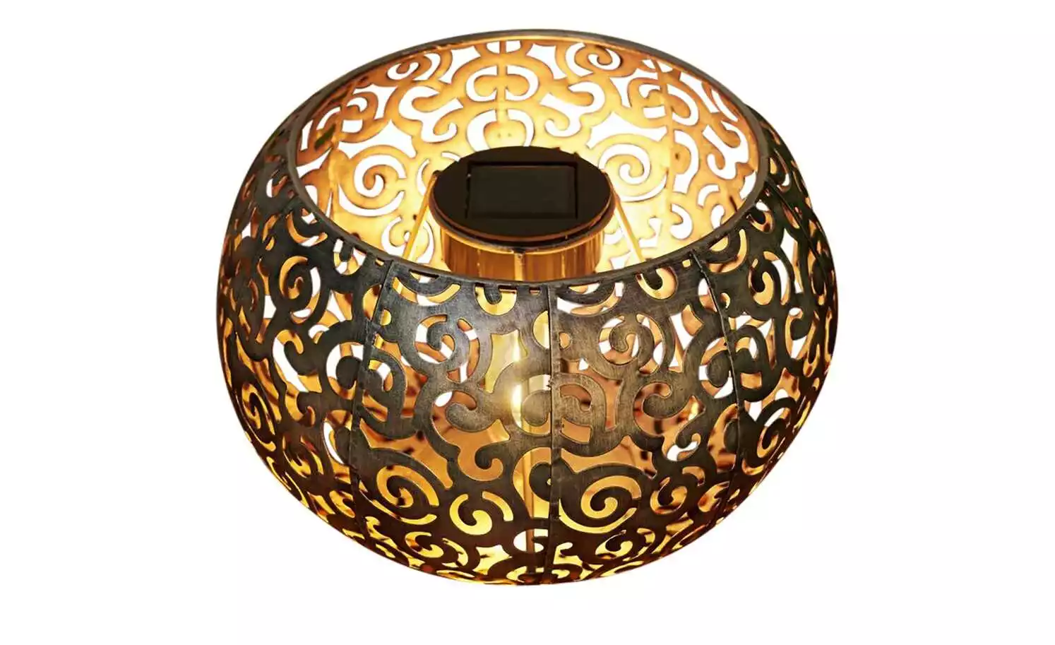 Solar-Tischleuchte, silberfarben `Schale´ 5 Solar-Tischleuchte, silberfarben `Schale´ – Bild 4