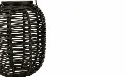 Laterne Rattan Solar-Tischleuchte, Schwarz -Garten Verkäufe 10686201 3 202201131238