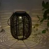 Laterne Rattan Solar-Tischleuchte, Schwarz -Garten Verkäufe 10686201 7 202201131238