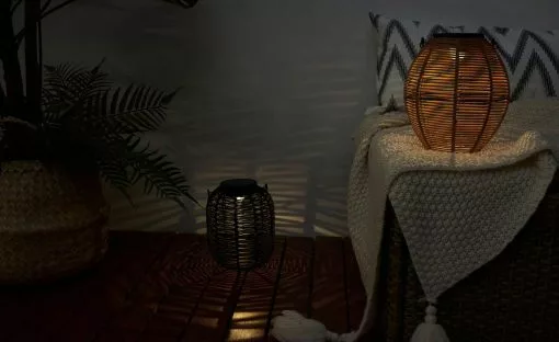 Solar-Tischleuchte, Laterne´ Rattan coffee -Garten Verkäufe 10687143 3 202201131238