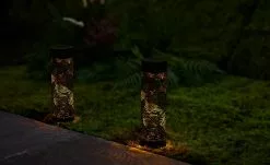 2Er-Set Solar-Spieß Schwarz,