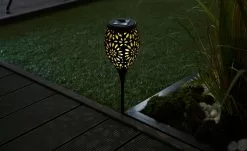 Led-Solar-Spieß Schwarz/Gold,