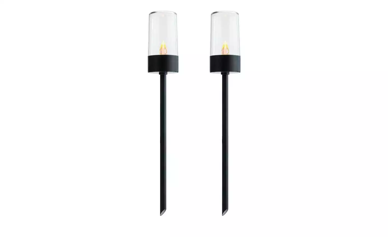 Led-Solar-Spieße, 2Er-Set Klar/Schwarz, 4 Led-Solar-Spieße, 2Er-Set Klar/Schwarz, – Bild 2