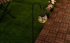 Led-Solar-Spieß, Glaskugel Schwarz