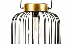 Led-Solar-Tischleuchte, Schwarz/Goldfarben -Garten Verkäufe 10689143 4 202201181236