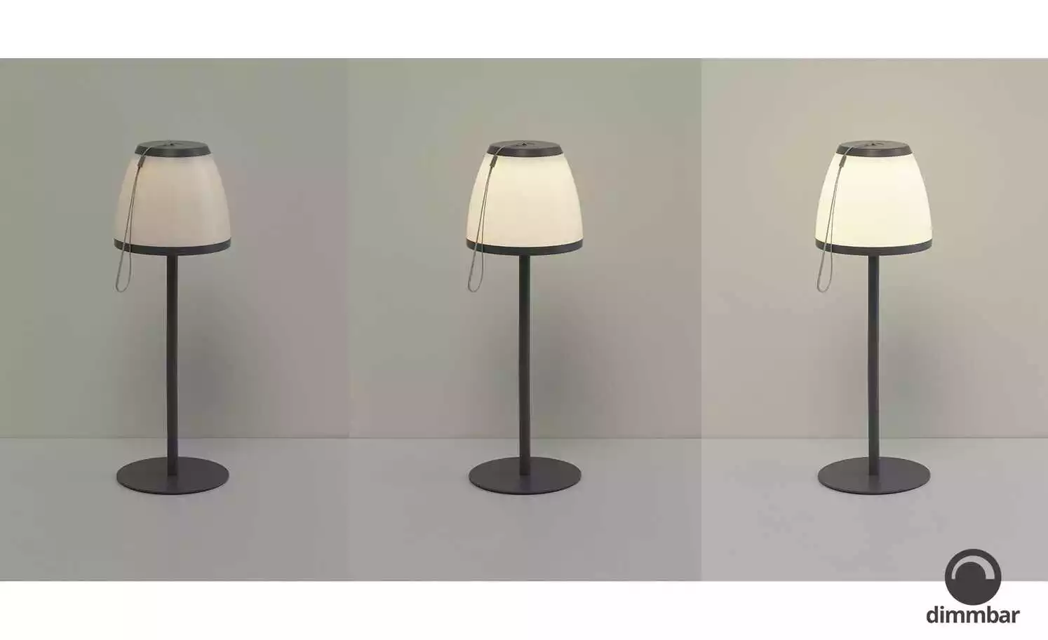 Anthrazit Trio Außen-Tischleuchte, 3 Anthrazit Trio Außen-Tischleuchte,