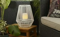 Trio Solar-Außen-Tischleuchte, Weiß