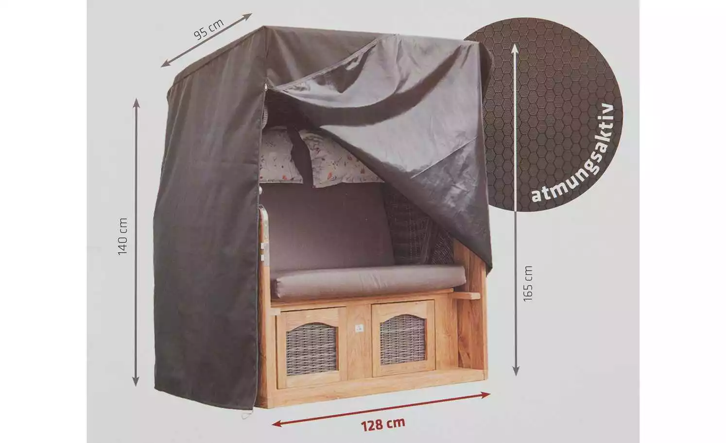 Strandkorb Schutzhaube 128|Cm 5 Strandkorb Schutzhaube 128|Cm – Bild 3