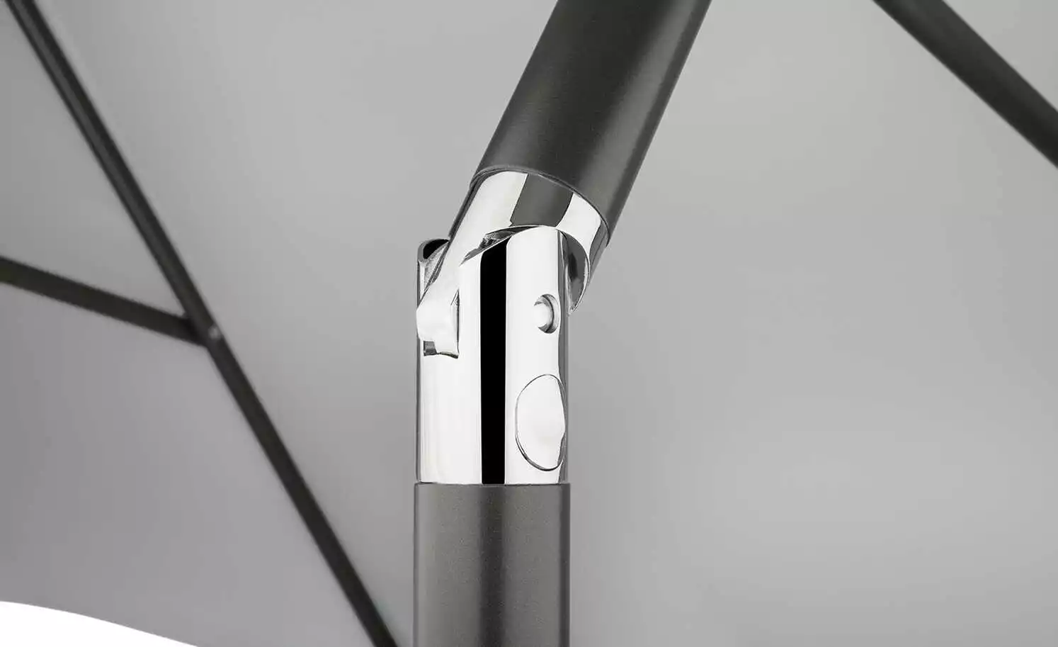 Schneider Schirme Marktschirm Adria | Silbergrau 7 Schneider Schirme Marktschirm Adria | Silbergrau – Bild 5